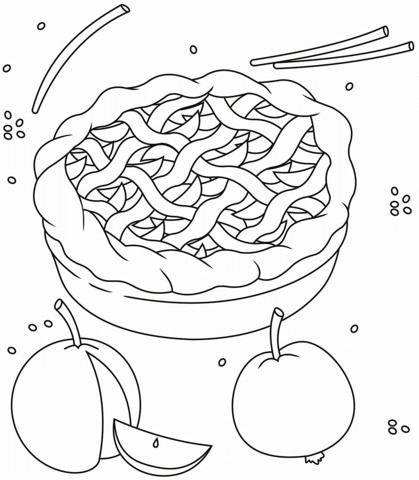 Apple Pie Coloring Page